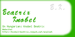 beatrix knobel business card